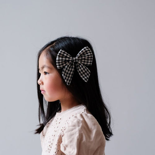 Bowtastic gingham bow clips