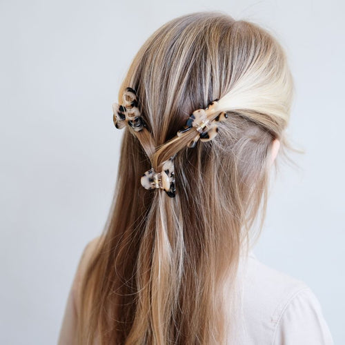 ASSORTED LEOPARD MINI CLAW CLIPS